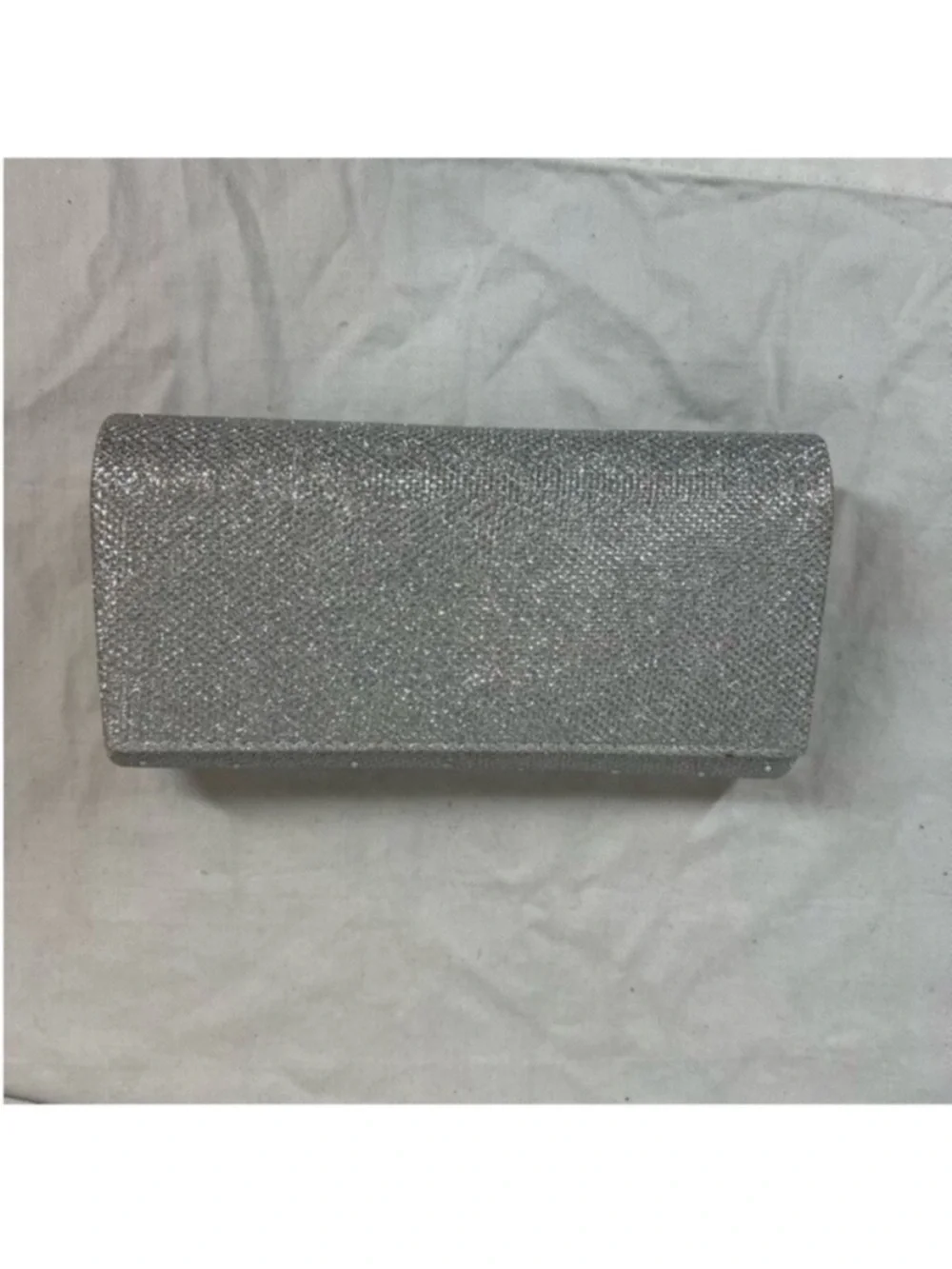 Jessica McClintock Chloe Sparkle Rhinestone Silver Crossbody Clutch